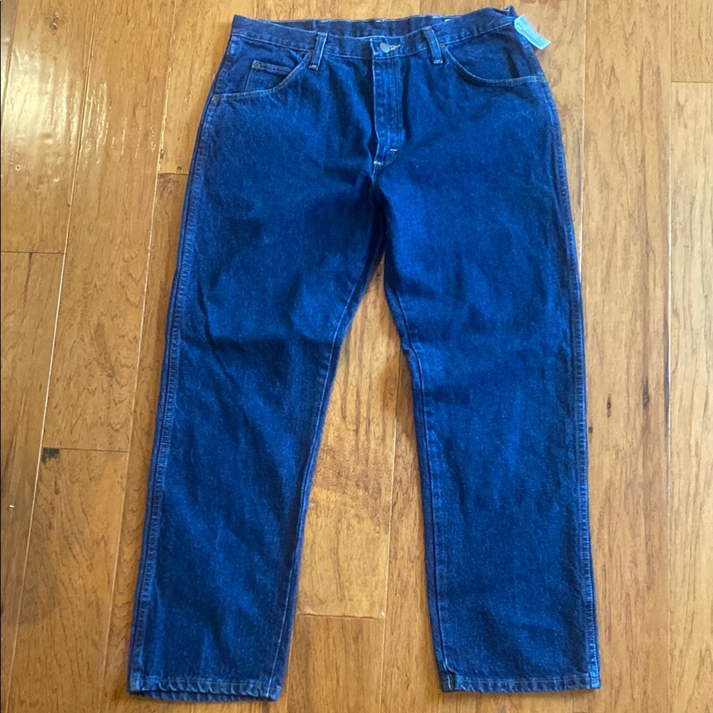 Wrangler Authentic Blue Straight Jeans Classic Style 36x30